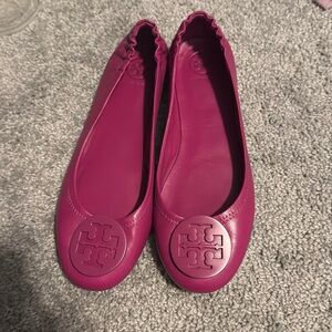 Tory Burch Pink leather flats